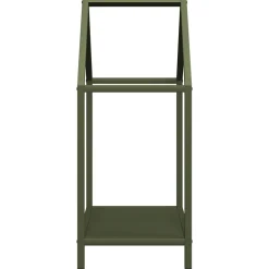 vidaXL Leñero 40x25x60 cm Acero laminado en frío Verde oliva Sale