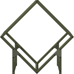 vidaXL Leñero 50x25x50 cm Acero laminado en frío Verde oliva Best