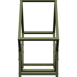 vidaXL Leñero 50x25x50 cm Acero laminado en frío Verde oliva Best