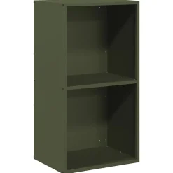 vidaXL Leñero 40x30x75 cm Acero laminado en frío Verde oliva