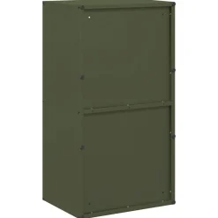 vidaXL Leñero 40x30x75 cm Acero laminado en frío Verde oliva