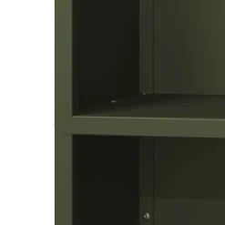 vidaXL Leñero 40x30x75 cm Acero laminado en frío Verde oliva