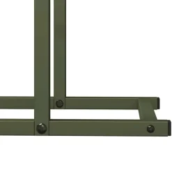 vidaXL Leñero 50x25x60 cm Acero laminado en frío Verde oliva Online