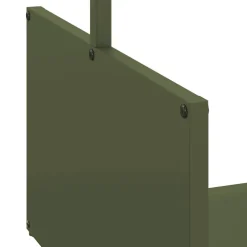 vidaXL Leñero 40x40x40 cm Acero laminado en frío Verde oliva Clearance
