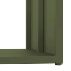 vidaXL Leñero 40x40x40 cm Acero laminado en frío Verde oliva Clearance