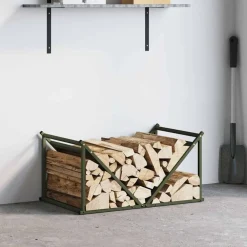 vidaXL Accesorios Para Hornos De Leña Y Chimeneas-Leñero 70x43x34,5 cm Acero laminado en frío