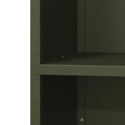 vidaXL Leñero 40x30x80 cm Acero laminado en frío Verde oliva Outlet