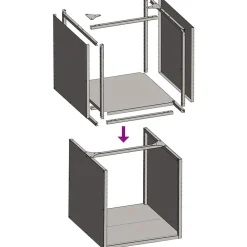 vidaXL Accesorios Para Hornos De Leña Y Chimeneas-Leñero 40x40x40 cm Acero laminado en frío
