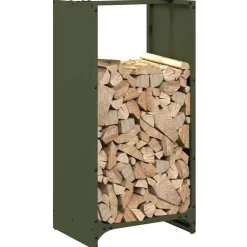 vidaXL Accesorios Para Hornos De Leña Y Chimeneas-Leñero 40x30x80 cm Acero laminado en frío
