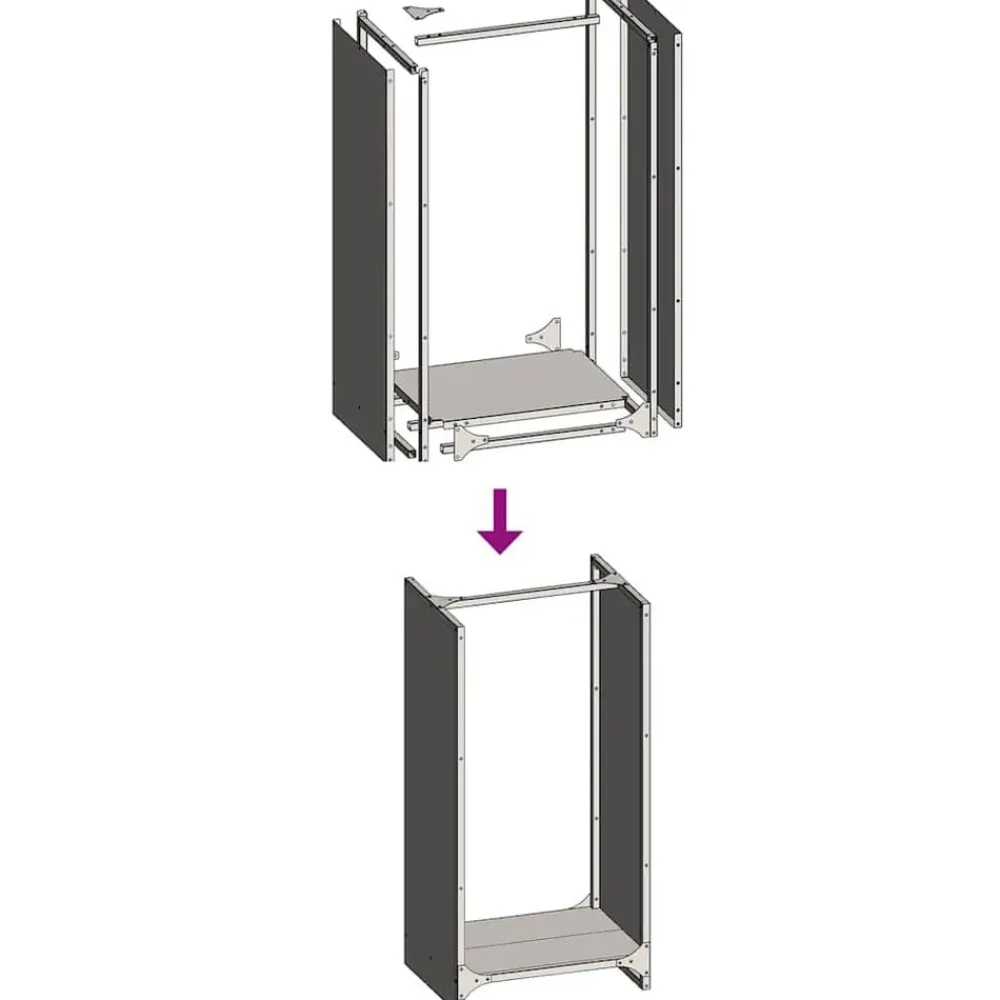 vidaXL Accesorios Para Hornos De Leña Y Chimeneas-Leñero 40x30x80 cm Acero laminado en frío