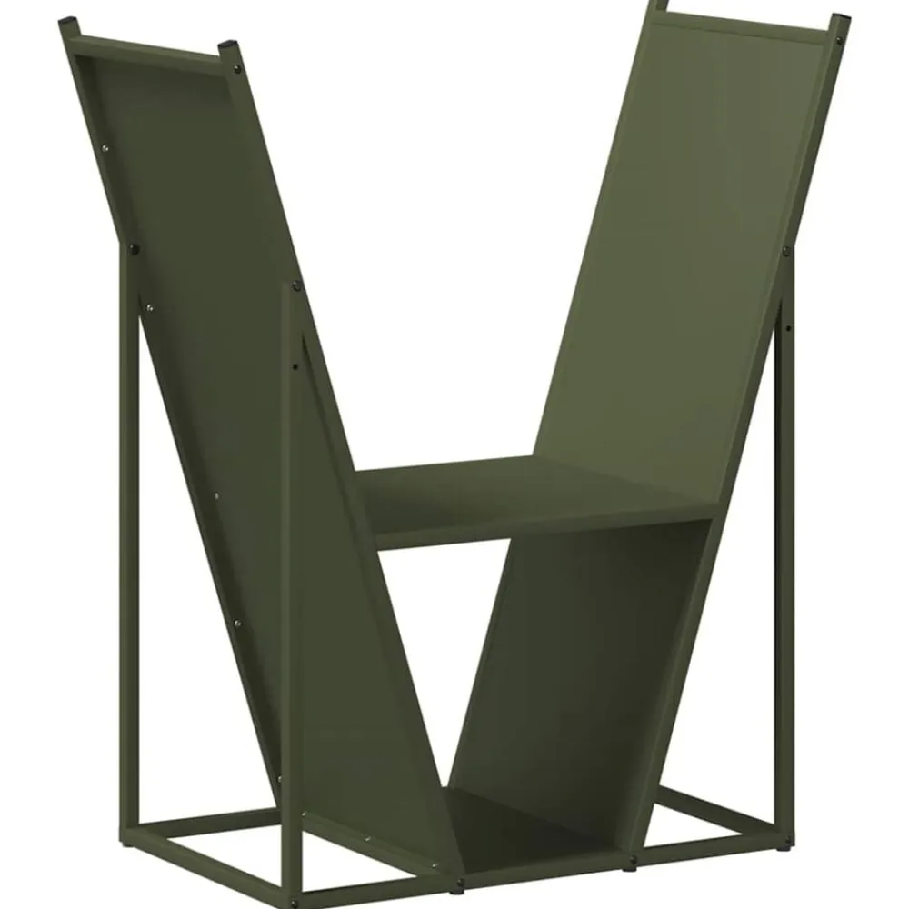 vidaXL Accesorios Para Hornos De Leña Y Chimeneas-Leñero 69,5x35x81 cm Acero laminado en frío
