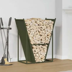 vidaXL Accesorios Para Hornos De Leña Y Chimeneas-Leñero 69,5x35x81 cm Acero laminado en frío