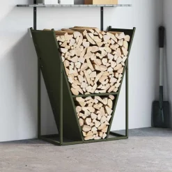 vidaXL Accesorios Para Hornos De Leña Y Chimeneas-Leñero 69,5x35x81 cm Acero laminado en frío