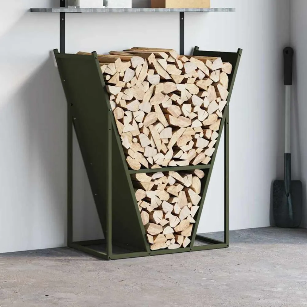 vidaXL Accesorios Para Hornos De Leña Y Chimeneas-Leñero 69,5x35x81 cm Acero laminado en frío