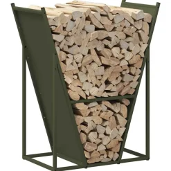 vidaXL Accesorios Para Hornos De Leña Y Chimeneas-Leñero 69,5x35x81 cm Acero laminado en frío