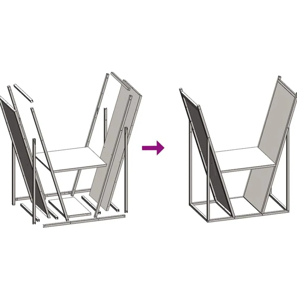 vidaXL Accesorios Para Hornos De Leña Y Chimeneas-Leñero 69,5x35x81 cm Acero laminado en frío