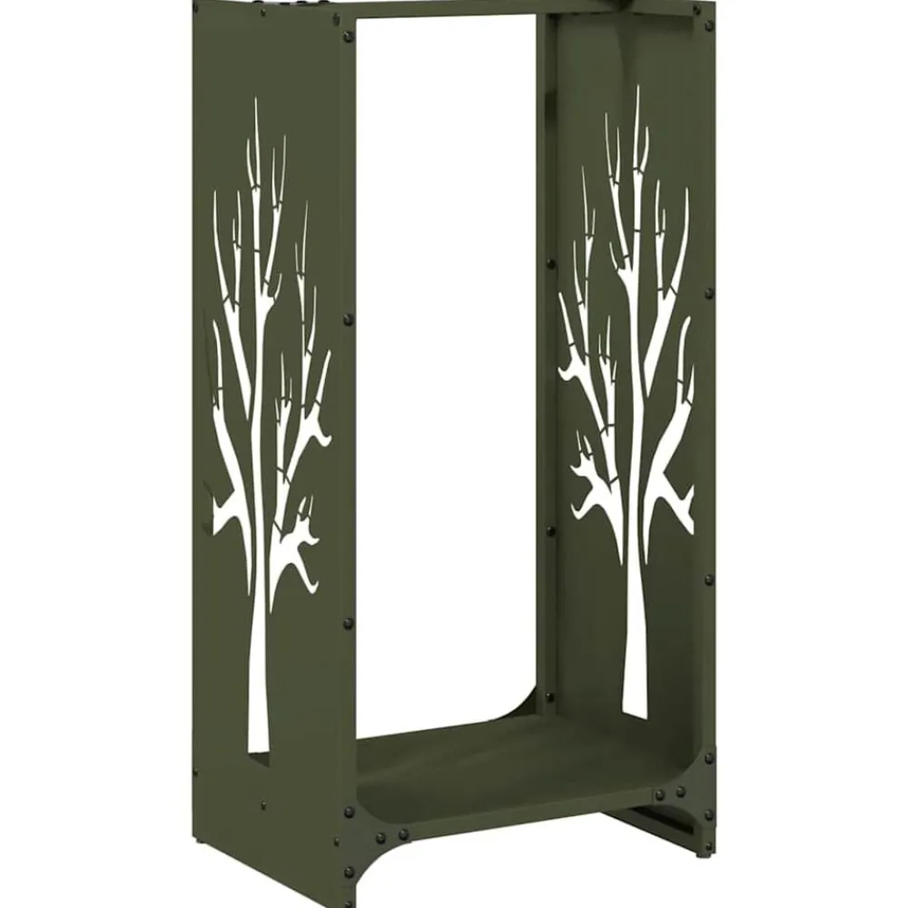 vidaXL Accesorios Para Hornos De Leña Y Chimeneas-Leñero 40x30x80 cm Acero laminado en frío