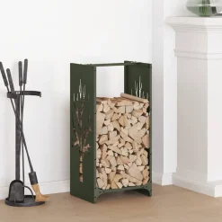 vidaXL Accesorios Para Hornos De Leña Y Chimeneas-Leñero 40x30x80 cm Acero laminado en frío