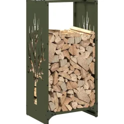 vidaXL Accesorios Para Hornos De Leña Y Chimeneas-Leñero 40x30x80 cm Acero laminado en frío