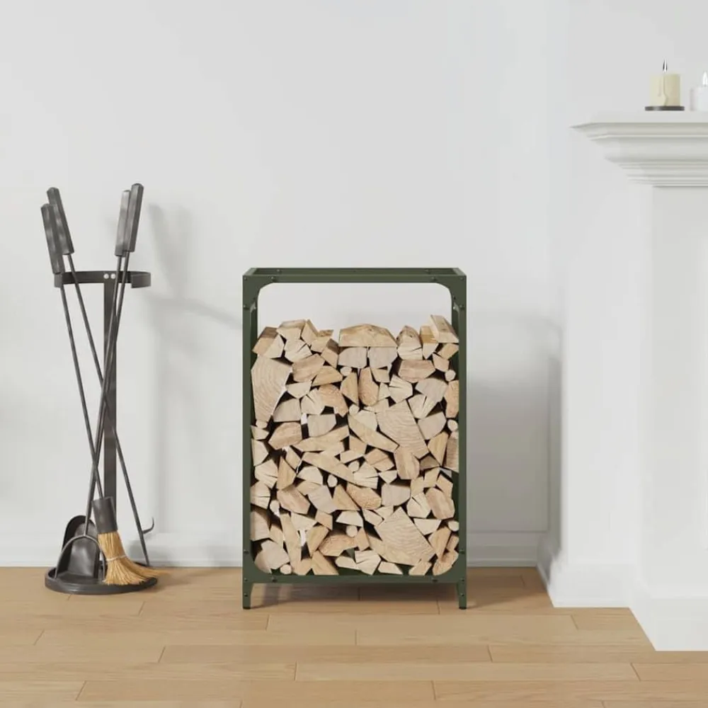vidaXL Accesorios Para Hornos De Leña Y Chimeneas-Leñero 44x28x65 cm Acero laminado en frío
