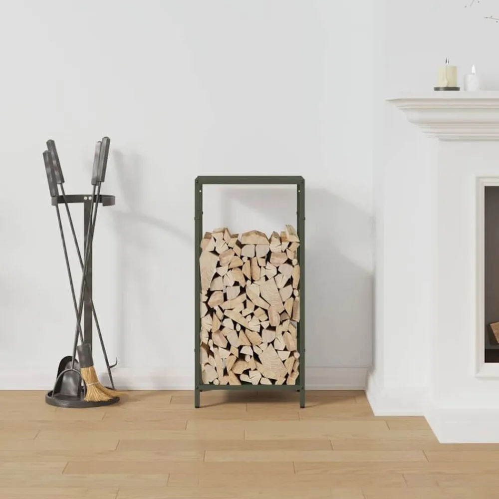 vidaXL Accesorios Para Hornos De Leña Y Chimeneas-Leñero 34x25x70 cm Acero laminado en frío