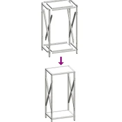vidaXL Accesorios Para Hornos De Leña Y Chimeneas-Leñero 34x25x70 cm Acero laminado en frío