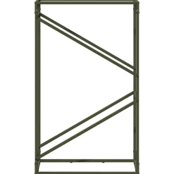 vidaXL Leñero 60x25x100 cm Acero laminado en frío Verde oliva