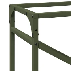 vidaXL Leñero 60x25x100 cm Acero laminado en frío Verde oliva