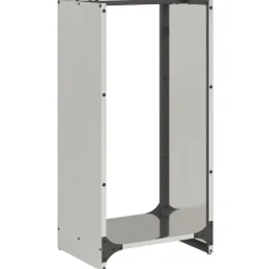 vidaXL Leñero 40x30x80 cm Acero inoxidable