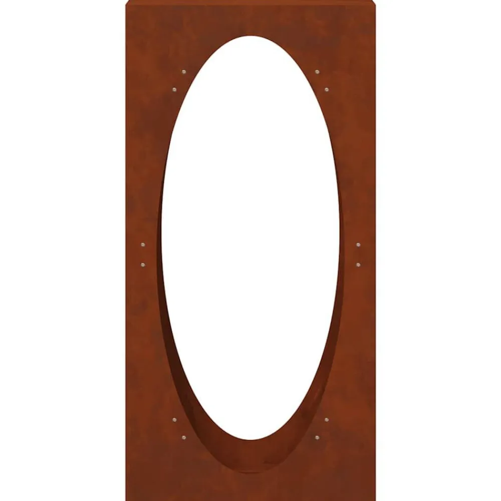 vidaXL Leñero 50x23x100 cm acero corten Acero oxidado