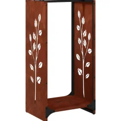 vidaXL Accesorios Para Hornos De Leña Y Chimeneas-Leñero 40x30x80 cm acero corten