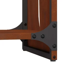 vidaXL Accesorios Para Hornos De Leña Y Chimeneas-Leñero 40x30x80 cm acero corten
