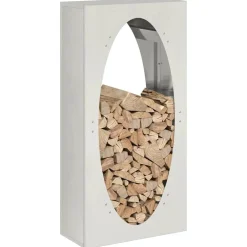 vidaXL Accesorios Para Hornos De Leña Y Chimeneas-Leñero 50x23x100 cm Stainless Steel