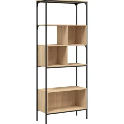 vidaXL Librería 5 estantes madera de ingeniería roble 76x33x188,5 cm Roble Sonoma New
