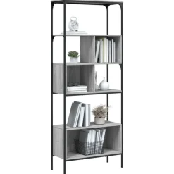 vidaXL Estanterías-Librería 5 estantes madera ingeniería 76x33x188,5cm