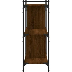 vidaXL Estanterías-Librería 3 estantes madera ingeniería marrón roble 76x32x88 cm