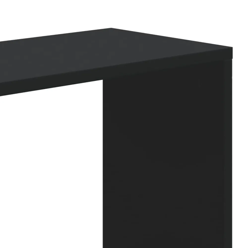 vidaXL Estanterías-Librería 5 niveles madera ingeniería negra 80,5x23,5x162,5 cm
