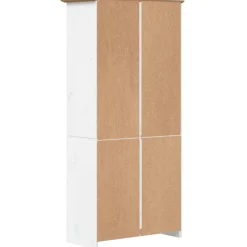 vidaXL Estanterías-Librería BODO 5 estantes madera maciza pino marrón 82x40x173 cm