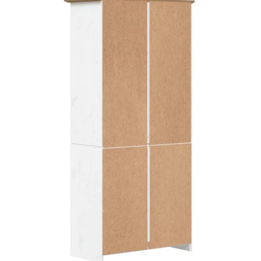 vidaXL Estanterías-Librería BODO 5 estantes madera maciza pino marrón 82x40x173 cm