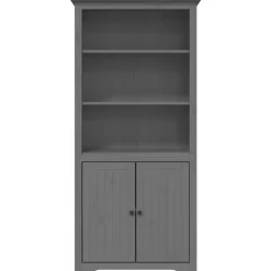 vidaXL Librería BODO madera maciza de pino 82x40x173 cm Gris Clearance