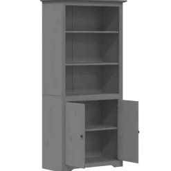 vidaXL Librería BODO madera maciza de pino 82x40x173 cm Gris Clearance