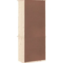 vidaXL Librería con cajones ALTA madera maciza de pino 60x35x142 cm Natural Discount