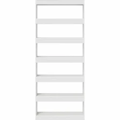 vidaXL Librería con estante 80 x 30 x 198 cm Madera de ingeniería White Clearance