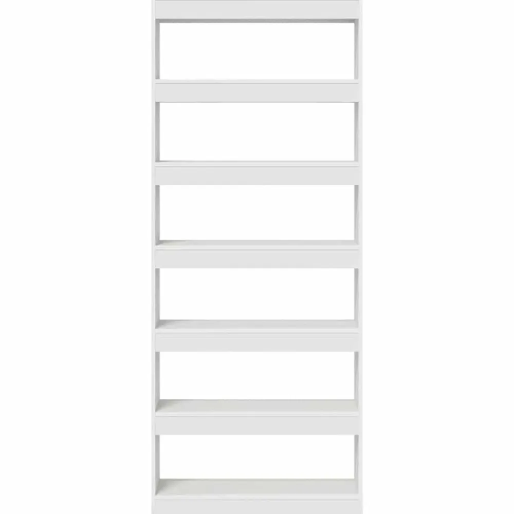 vidaXL Librería con estante 80 x 30 x 198 cm Madera de ingeniería White Clearance