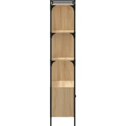 vidaXL Estanterías-Librería con puertas 76,5x30x154,5 cm madera de ingeniería