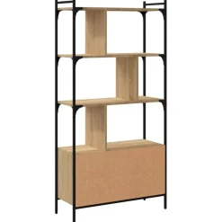 vidaXL Estanterías-Librería con puertas 76,5x30x154,5 cm madera de ingeniería