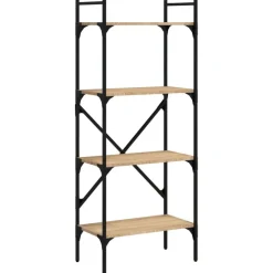 vidaXL Estanterías-Librería de 4 estantes madera 56x31,5x138,5 cm