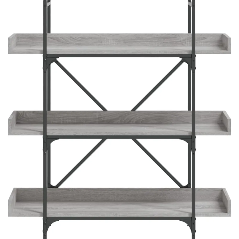 vidaXL Librería de 3 estantes madera 100x33x108,5 cm Gris sonoma Discount
