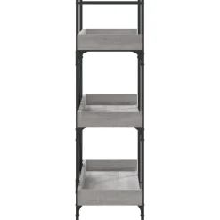 vidaXL Librería de 3 estantes madera 100x33x108,5 cm Gris sonoma Discount
