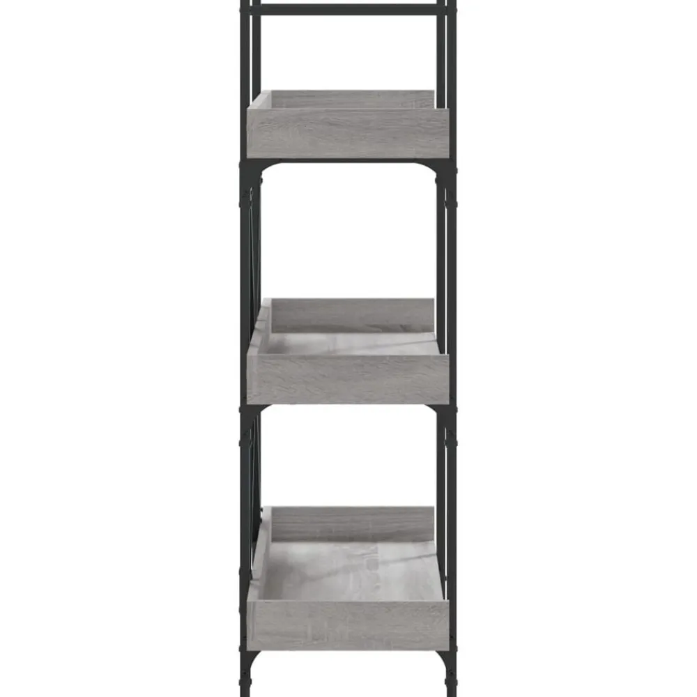 vidaXL Librería de 3 estantes madera 100x33x108,5 cm Gris sonoma Discount